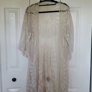 Long lace cover up